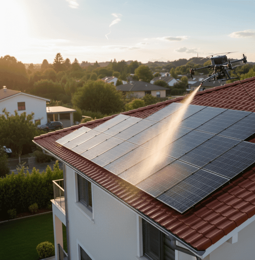 PV-Reinigung mit Drohnen: Warum Drohnen-Reinigung am effektivsten für deine Solaranlage ist